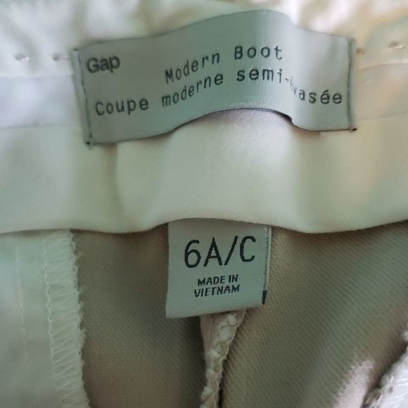 gap modern boot cut khaki pants 6 Ankle beige - Picture 5 of 6
